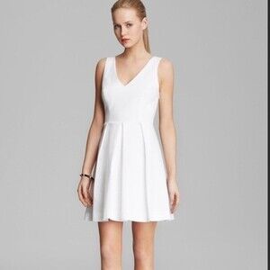 Joie Bessina Fit and Flare White dress Size Small